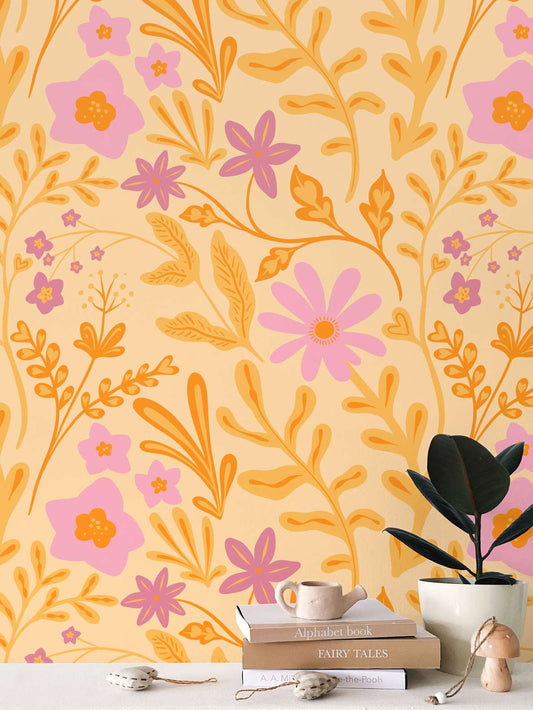 Orange Flowers Wallpaper